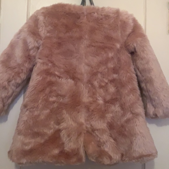 NEW DISNEY PRINCESS GIRL’S HOLIDAY FUR COAT JACKET BOLERO BLUSH BABY PINK BARBIE - Picture 5 of 15